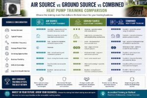 Comparing Heat Pump Training Courses - Infographic - Staffordshire Training Services