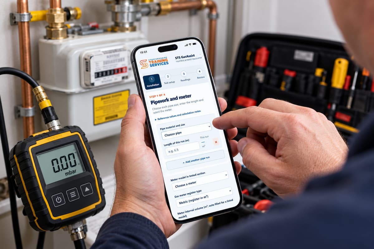 Free Gas Tightness Testing and Pressure Drop Calculator - Staffordshire Training Services